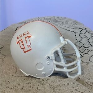 White decorative Football Helmet with university of Tennessee logo